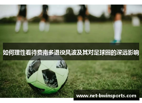 如何理性看待费南多退役风波及其对足球圈的深远影响
